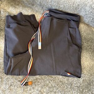 Figs Charcoal Joggers with Pride Rainbow Drawstring